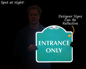 Refllective entrance sign