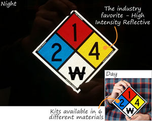 Reflective NFPA placard kits