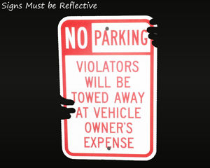 Reflective tow away sign