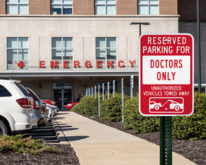 Reserved Parking For Doctors Only Sign