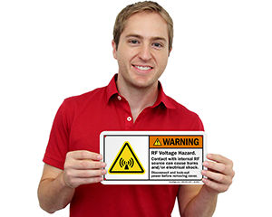 Warning Radio Frequency Label