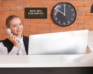 Ring Bell for Service Braille Sign