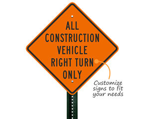 Road construction sign