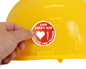 Cpr First Aid Hard Hat Sticker