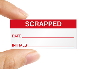 scrapped status tag