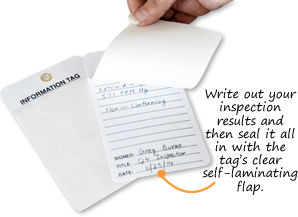 Self-Laminating Inspection Tags