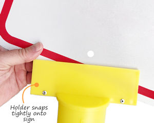 Sign holder for stanchion