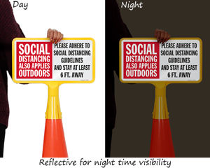 Social Distancing Floor Reflectivity