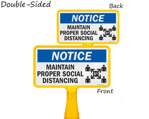 Notice Maintaine Distancing Floor Decal