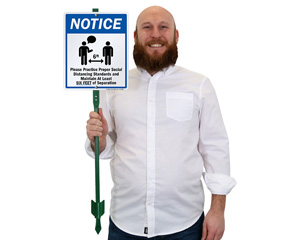 Notice Social Distancing Sign