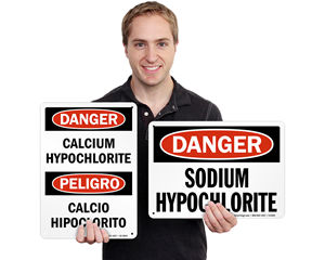 Sodium Hypochlorite Signs