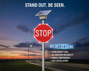 Solar Powered LED Traffic Signs