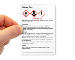 Solder Flux Label