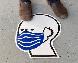 Die-cut floor decals