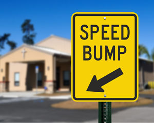 Speed bump sign