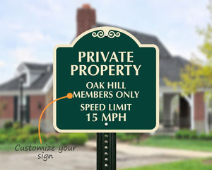 Custom speed limit sign