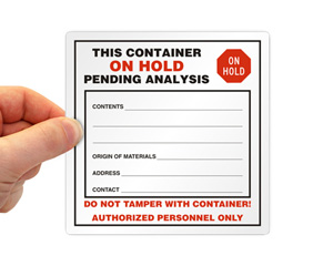 Container On Hold Tag