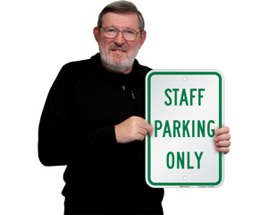 Staff Parking Only Sign