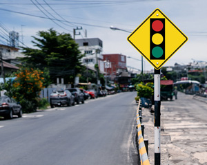 Traffic Light Ahead Signs