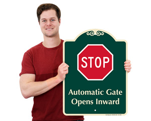 Designer Gate Warning Sign