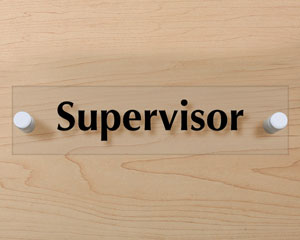 Supervisor ClearBoss Sign