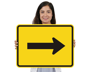 Left Directional Arrow Sign