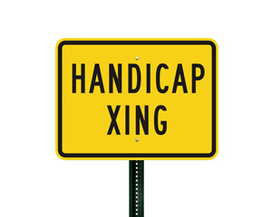 Handicap Xing Sign