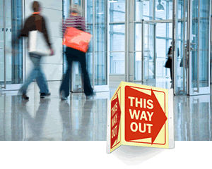 This Way Out Signs