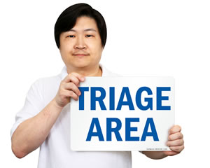 Triage Area Sign