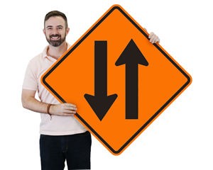 Two Way Traffic Signs – Diamond Shaped