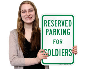 U.S. Military Parking Signs