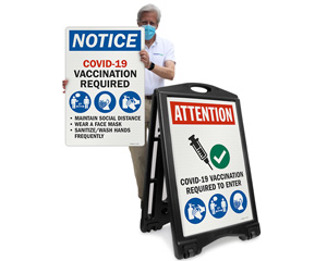 Vaccine Required Entrance Signs
