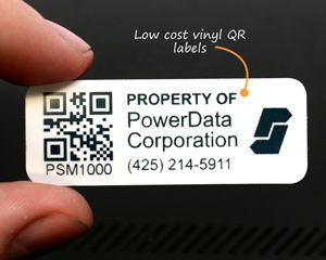 Vinyl QR labels