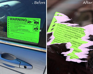 Parking violation stickers