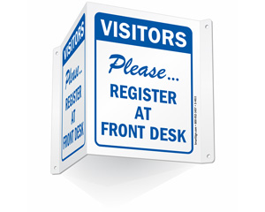 Visitor Projecting Sign