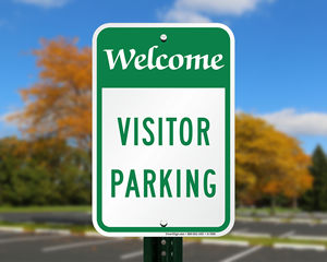 Visitor parking sign