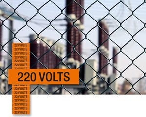 220 Volts Label
