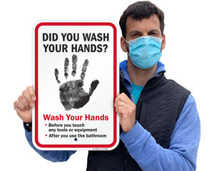 Wash your hands sign