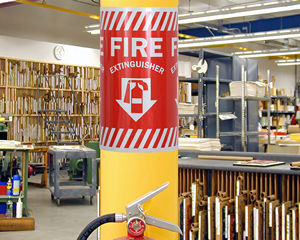 Wrap Around Fire Extinguisher Signs