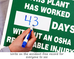 Writeon Mark-a-Day™ Safety Scoreboards