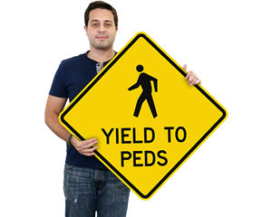 Yield to Pedestrian Signs