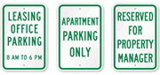 Apartment Parking Signs