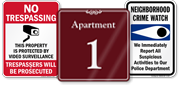 Apartment Signs by Category