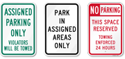 Assigned Parking Only