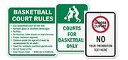 Basketball Court Signs