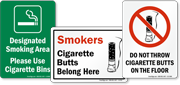 Cigarette Butt Signs