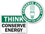 Conserve Energy Signs