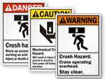 Crush Hazard Signs