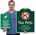 Custom Dog Poop Signs