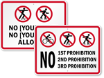 Custom No Skateboard Signs